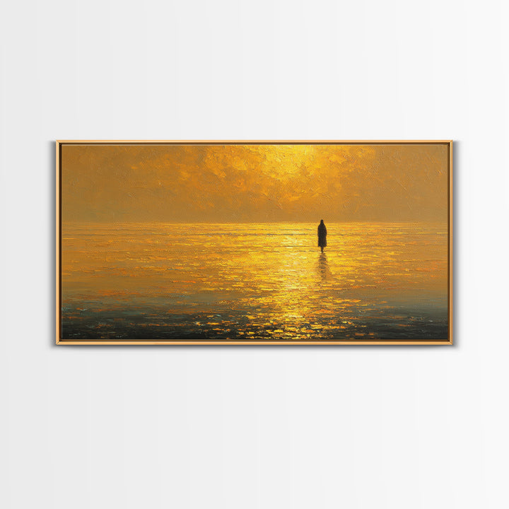 Celestial Path – Framed Canvas Print – Jesus Painting – Christian Wall Art – Modern Christian Art – Christian Art Print – Christian Christm