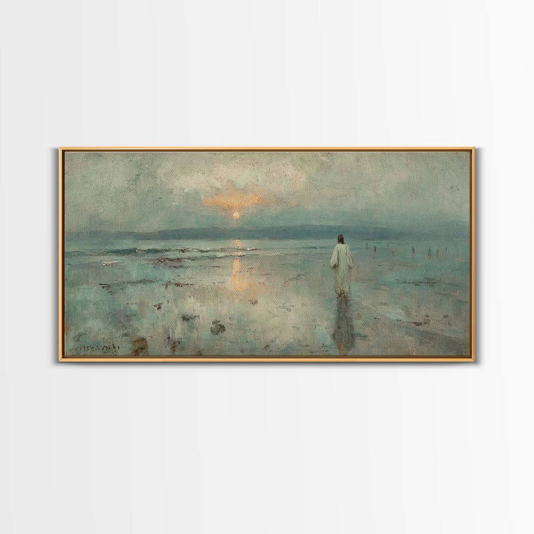 Horizon Grace – Framed Canvas Print – Christian Art Work – Jesus Canvas Art – Christian Wall Art – Subtle Christian Art – Christian Decor F