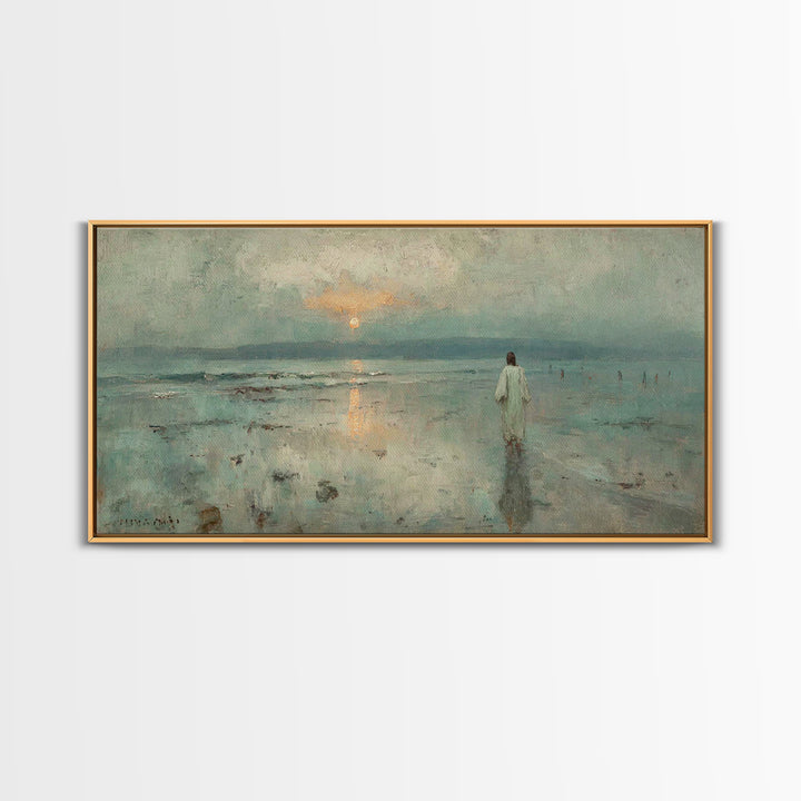 Horizon Grace – Framed Canvas Print – Christian Art Work – Jesus Canvas Art – Christian Wall Art – Subtle Christian Art – Christian Decor F