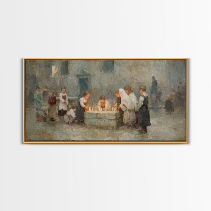 Children Of Blessing – Framed Canvas Print – Christian Art Canvas – Vintage Christian Art – Christian Wall Art – Christian Art Print – Chri