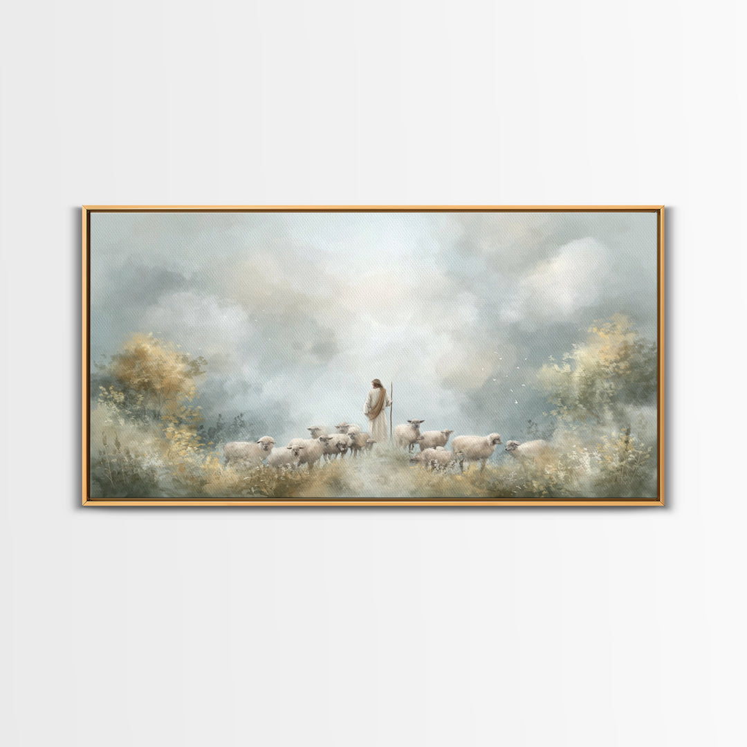 Guardian Of Peace – Framed Canvas Print – Christian Art Canvas – Jesus Painting – Christian Wall Art – Christian Art Work – Christian Gift
