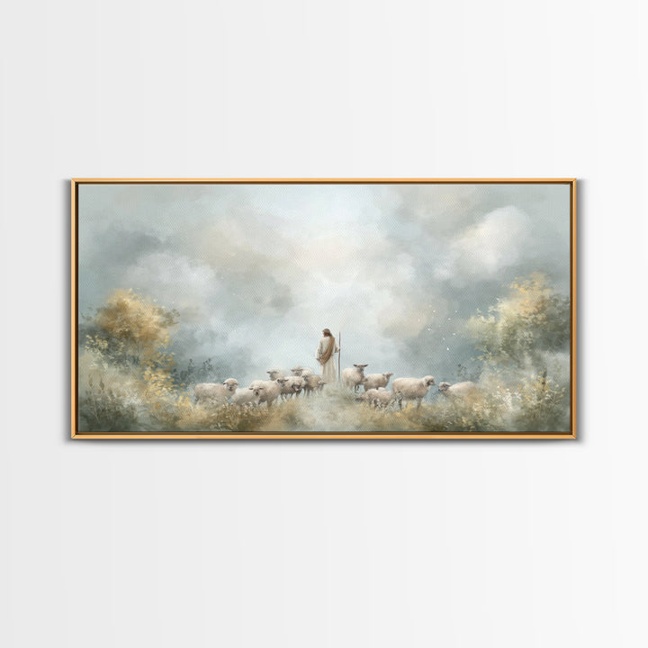 Guardian Of Peace – Framed Canvas Print – Christian Art Canvas – Jesus Painting – Christian Wall Art – Christian Art Work – Christian Gift