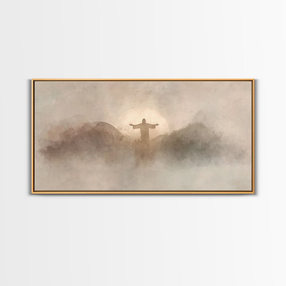 Rising In Grace - Framed Canvas Print - Christian Art Canvas - Jesus Painting - Christian Wall Art - Christian Art - Christian Gift Ideas