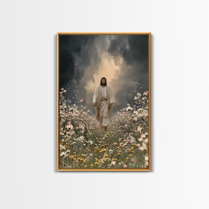 Path Of Mercy – Framed Canvas Print – Christian Wall Art – Jesus Painting – Christian Art Canvas – Christian Decor – Christmas Art