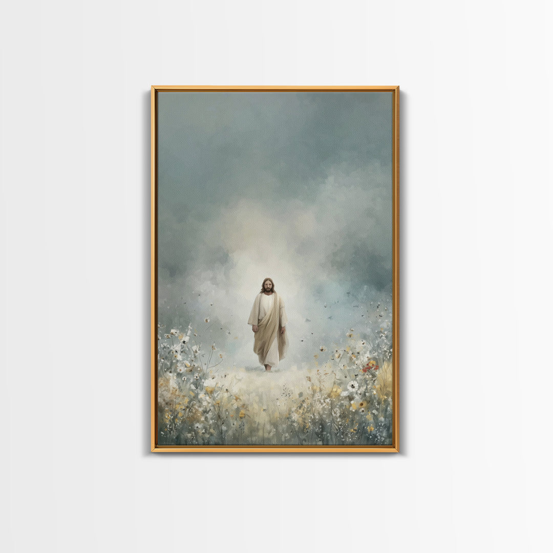 Heavenly Bloom – Framed Canvas Print – Christian Art Canvas – Jesus Painting – Subtle Christian Art – Christian Wall Art – Christian Gift I