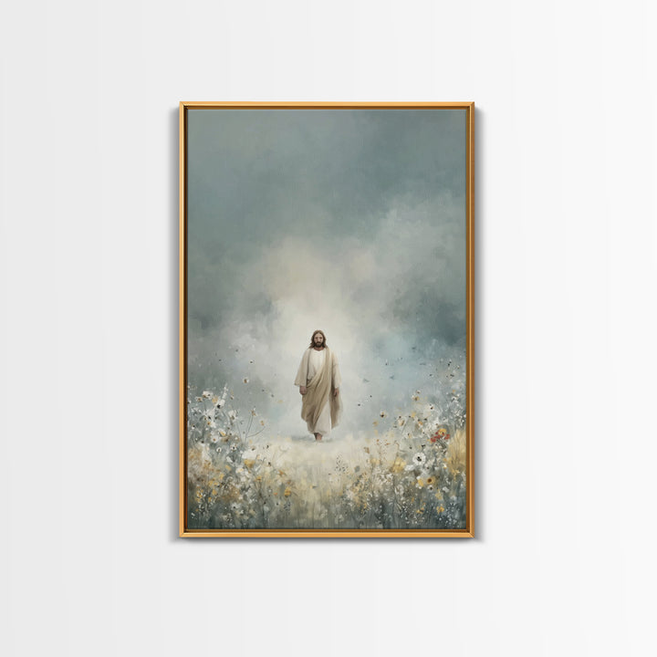 Heavenly Bloom – Framed Canvas Print – Christian Art Canvas – Jesus Painting – Subtle Christian Art – Christian Wall Art – Christian Gift I