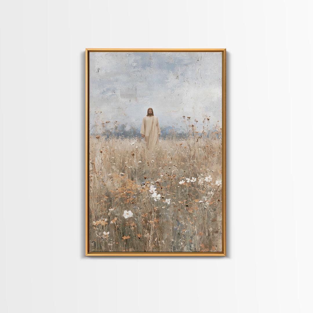 Desert Moon Walk | Framed Canvas Print | Jesus Painting | Christian Wall Art | Moody Christian Art | Christian Art Canvas | Christian Chris