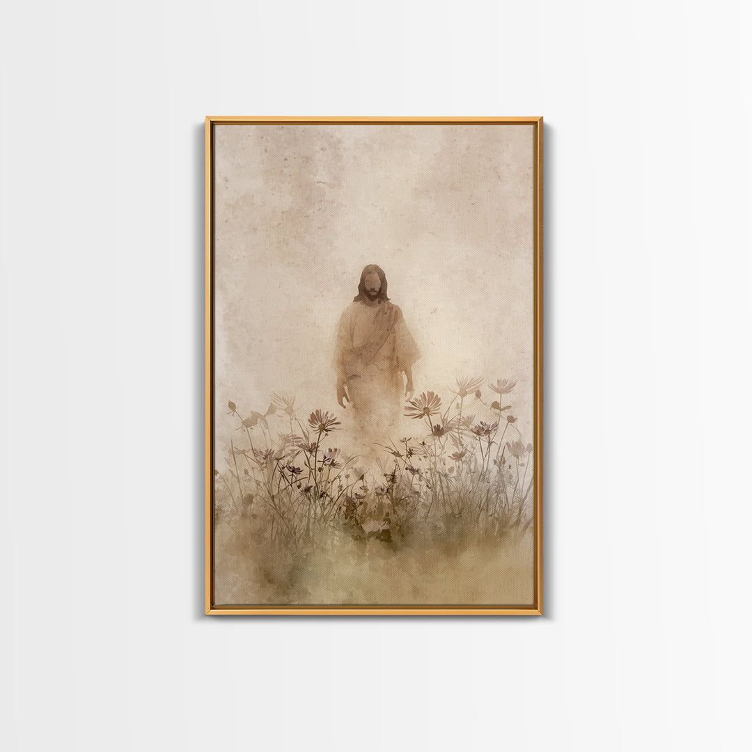 Wilderness Promise, Framed Canvas Print, Christian Wall Art, Jesus Canvas Art, Modern Christian Art, Christian Decor, Christian Art Print