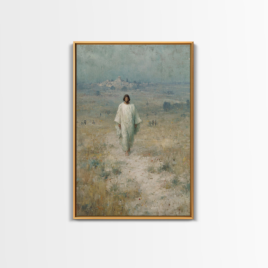 Desert Hope, Framed Canvas Print, Christian Art Canvas, Jesus Painting, Christian Wall Art, Modern Christian Art, Christian Gift, Christmas