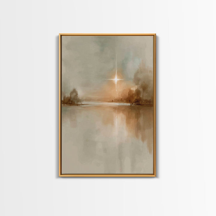 Guiding Dawn Star – Framed Canvas Print – Christian Wall Art – Christian Art Canvas – Christmas Art – Christian Christmas Art – Jesus Paint