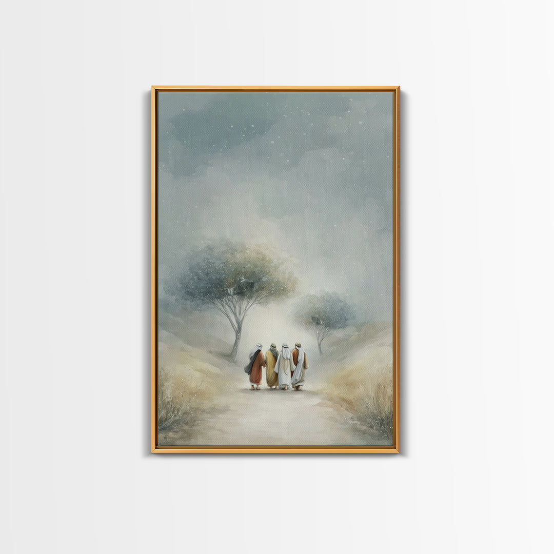 Guided By Light | Framed Canvas Print | Christian Wall Art | Christian Art Canvas | Christian Painting | Christian Gift | Modern Christian