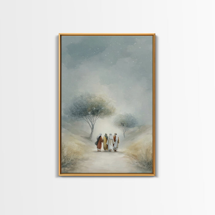 Guided By Light | Framed Canvas Print | Christian Wall Art | Christian Art Canvas | Christian Painting | Christian Gift | Modern Christian