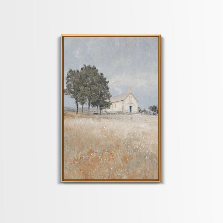 Hillside Sanctuary – Framed Canvas Print – Christian Wall Art – Christian Art Canvas – Subtle Christian Art – Christian Art Print