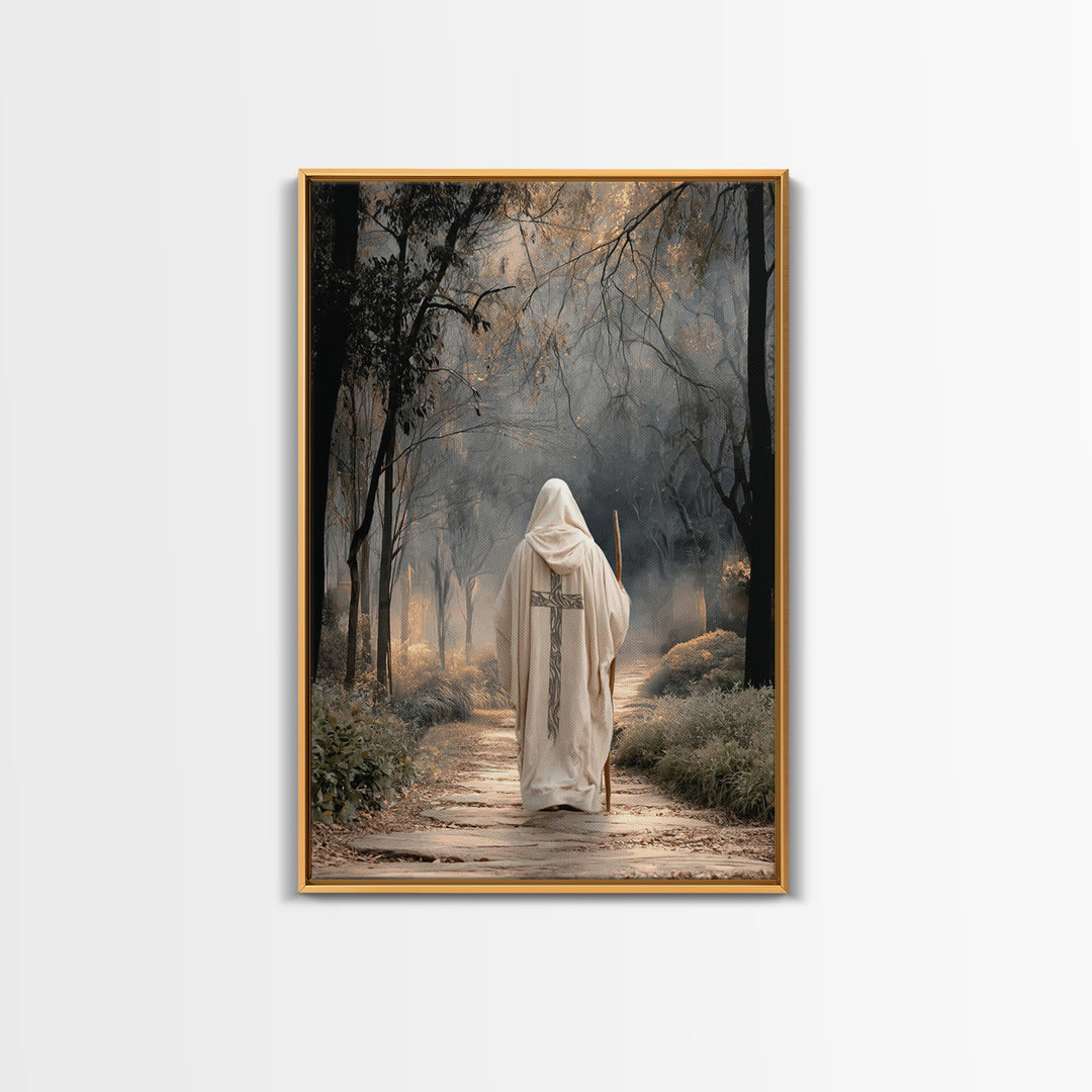 Shepherd’s Walk – Framed Canvas Print – Christian Wall Art – Christian Art Canvas – Christian Painting – Christian Decor