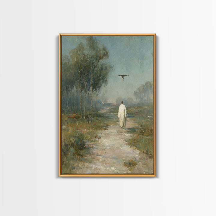 Crossroad Calling – Framed Canvas Print – Christian Art Canvas – Christian Wall Art – Christian Painting – Unique Christian Art