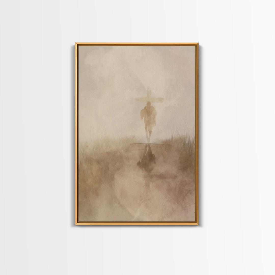 Burden Of Love – Framed Canvas Print – Christian Wall Art – Christian Art Canvas – Christian Painting – Christian Art Print