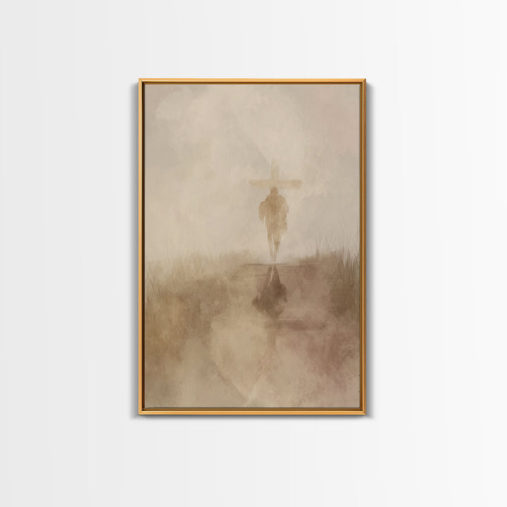 Burden Of Love – Framed Canvas Print – Christian Wall Art – Christian Art Canvas – Christian Painting – Christian Art Print