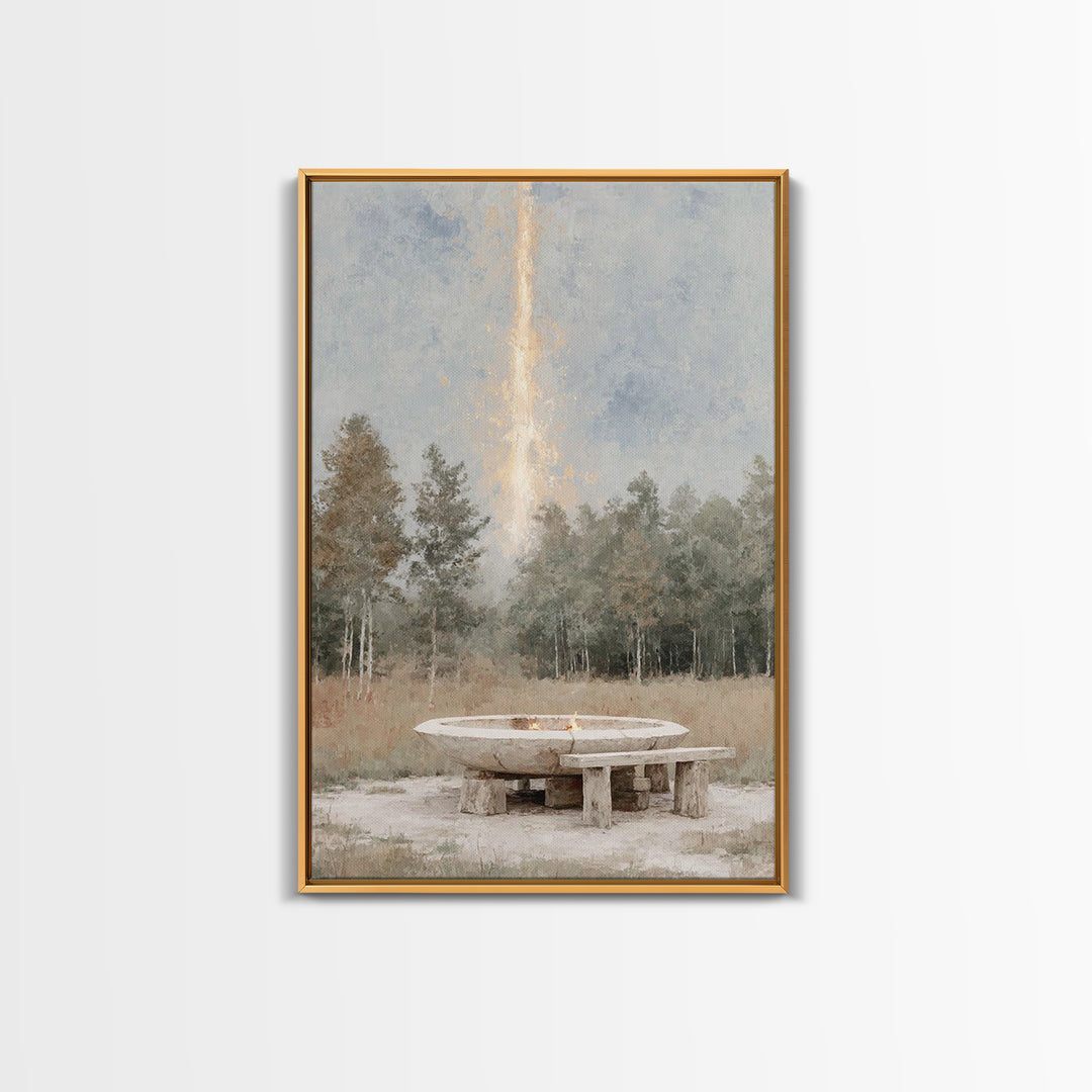 Forest Altar Light – Framed Canvas Print – Christian Art Canvas – Christian Wall Art – Christian Art Print – Christmas Art