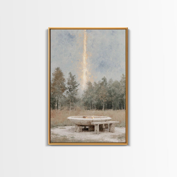 Forest Altar Light – Framed Canvas Print – Christian Art Canvas – Christian Wall Art – Christian Art Print – Christmas Art