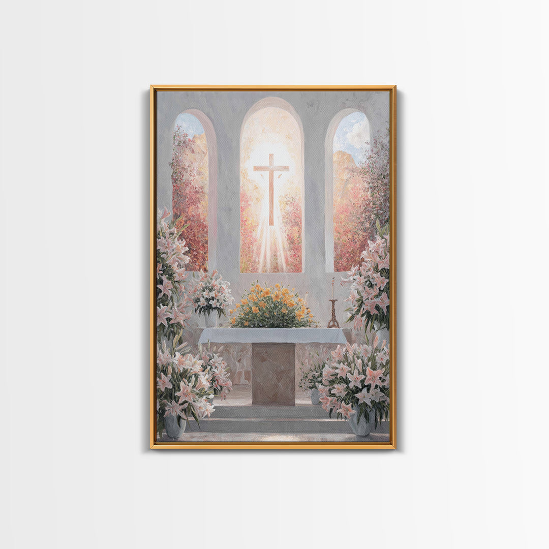 Stillness Of Light – Framed Canvas Print – Christian Wall Art – Christian Art Canvas – Subtle Christian Art – Christian Christmas Art – Chr