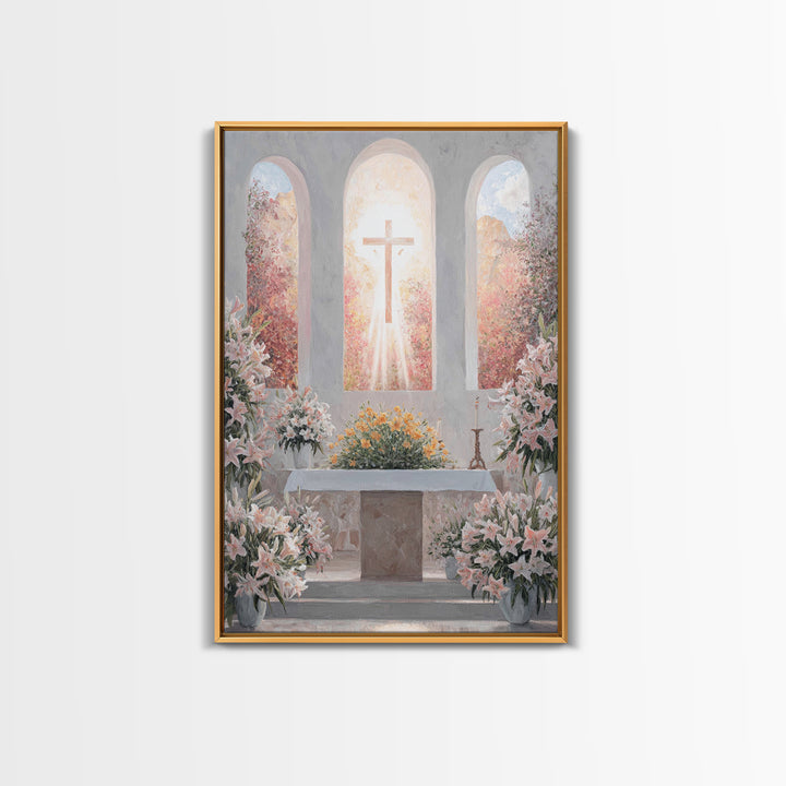 Stillness Of Light – Framed Canvas Print – Christian Wall Art – Christian Art Canvas – Subtle Christian Art – Christian Christmas Art – Chr