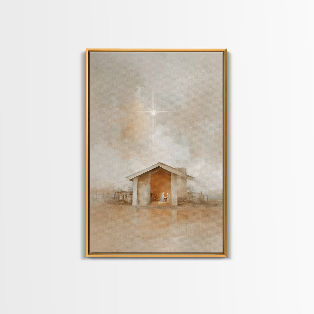 Star of Peace – Framed Canvas Print – Christian Wall Art – Christmas Art Prints – Jesus Christmas Art – Christian Art Canvas – Christian Gi