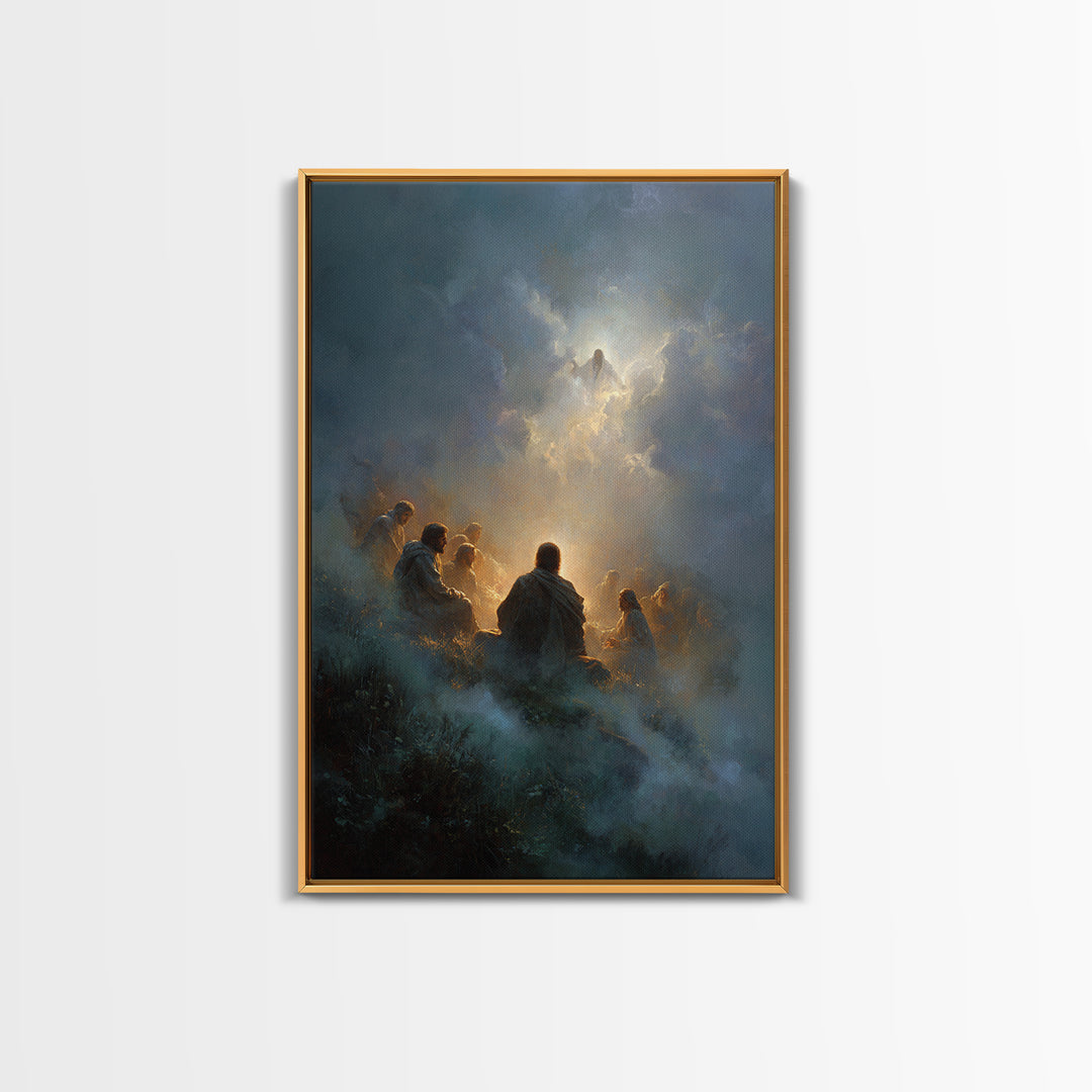 Divine Gathering | Framed Canvas Print | Jesus Painting | Christian Wall Art | Christian Art Print | Large Christian Painting | Christian G