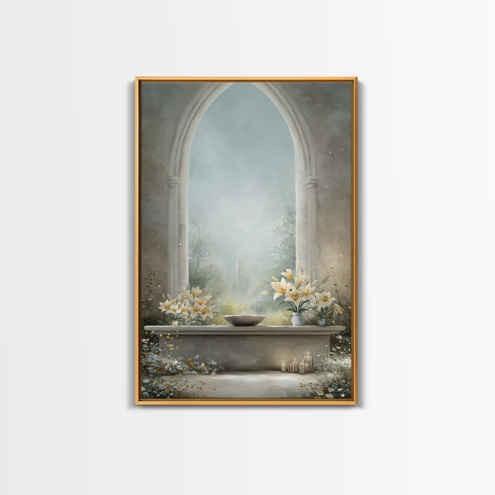 Easter Blooming Hope – Framed Canvas Print – Christian Wall Art – Christian Art Canvas – Christian Decor – Christian Painting – Christian G