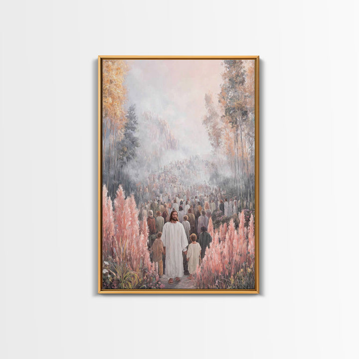 Path Of Light – Framed Canvas Print – Christian Wall Art – Jesus Painting – Christian Art Canvas – Christian Christmas Art – Christian Deco