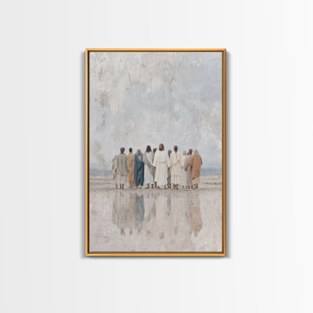 Morning Discipleship | Framed Canvas Print | Christian Art Canvas | Jesus Painting | Christian Wall Art | Christian Gift Ideas | Christian