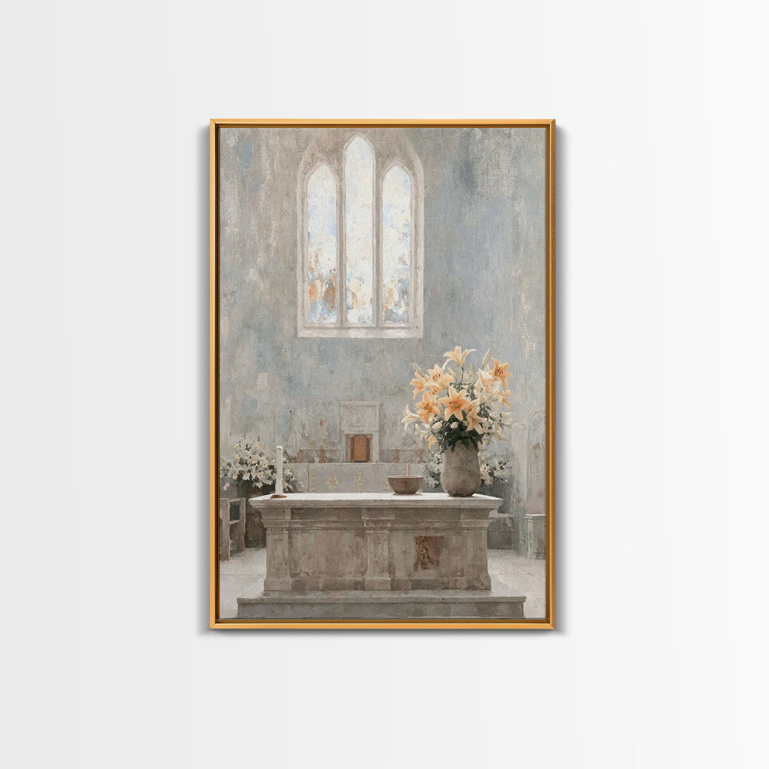 Holy Garden Peace – Framed Canvas Print – Christian Wall Art – Christian Art Canvas – Christian Decor – Christian Christmas Art – Christmas