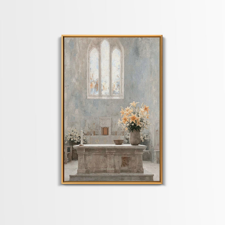 Holy Garden Peace – Framed Canvas Print – Christian Wall Art – Christian Art Canvas – Christian Decor – Christian Christmas Art – Christmas