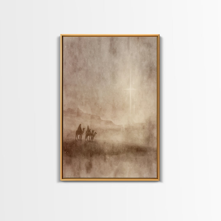 Pilgrims of Light | Framed Canvas Print | Christian Art Canvas | Christmas Art Prints | Christian Christmas Art | Christian Wall Art | Chri