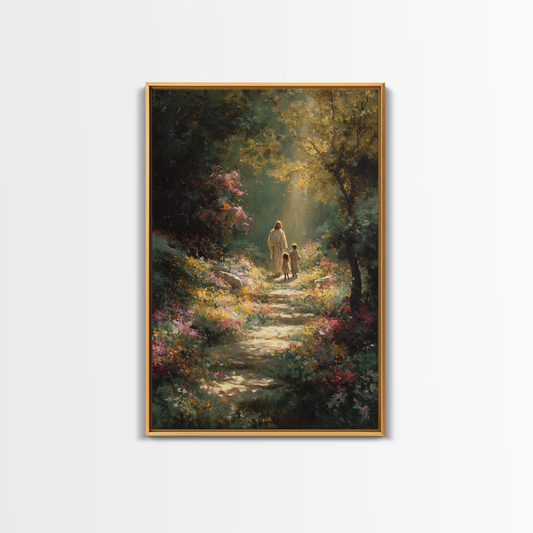 Radiant Promise - Framed Canvas Print - Christian Art Canvas - Jesus Painting - Christian Wall Art - Christmas Art - Christian Gift Ideas