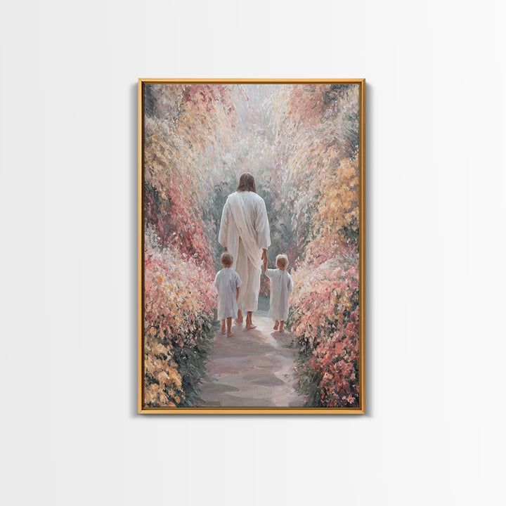 Walk Of Faith | Framed Canvas Print | Christian Art | Jesus Painting | Christian Art Canvas | Christian Decor | Christian Christmas Art