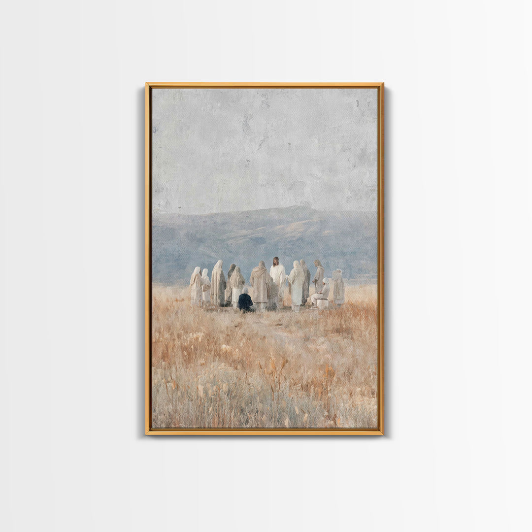Gathering In Grace – Framed Canvas Print – Christian Wall Art – Christian Art Canvas – Jesus Painting – Christian Art – Christian Decor