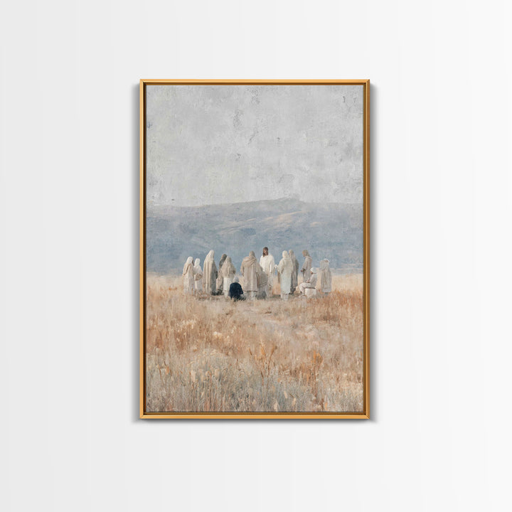 Gathering In Grace – Framed Canvas Print – Christian Wall Art – Christian Art Canvas – Jesus Painting – Christian Art – Christian Decor