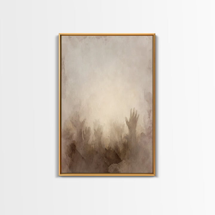 Rise In Worship | Framed Canvas Print | Christian Wall Art | Christian Art Canvas | Christian Art Gift | Abstract Christian Art | Modern Ch