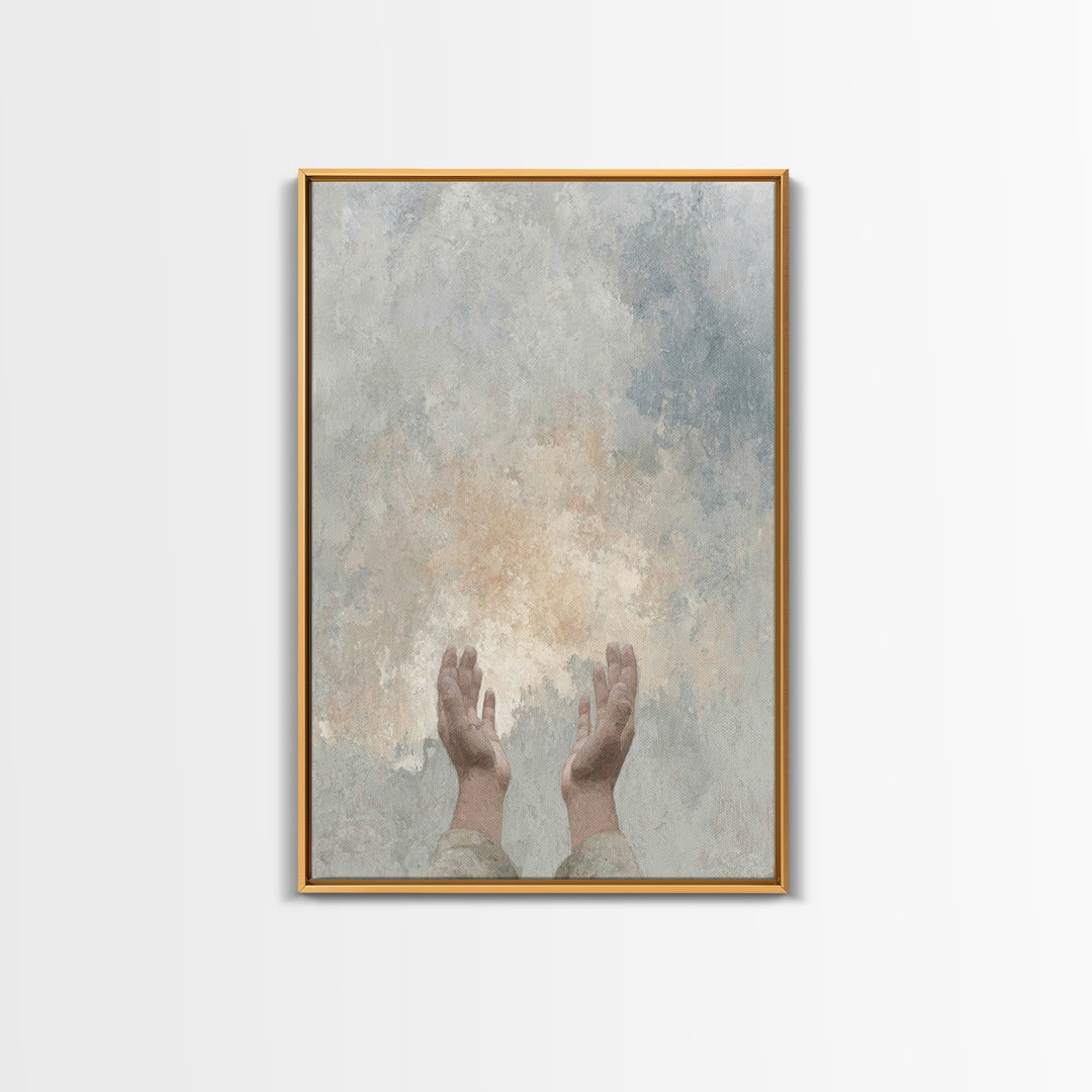 Hands Of Prayer – Framed Canvas Print – Christian Art Canvas – Christian Wall Art – Subtle Christian Art – Christian Gift – Christian Art P
