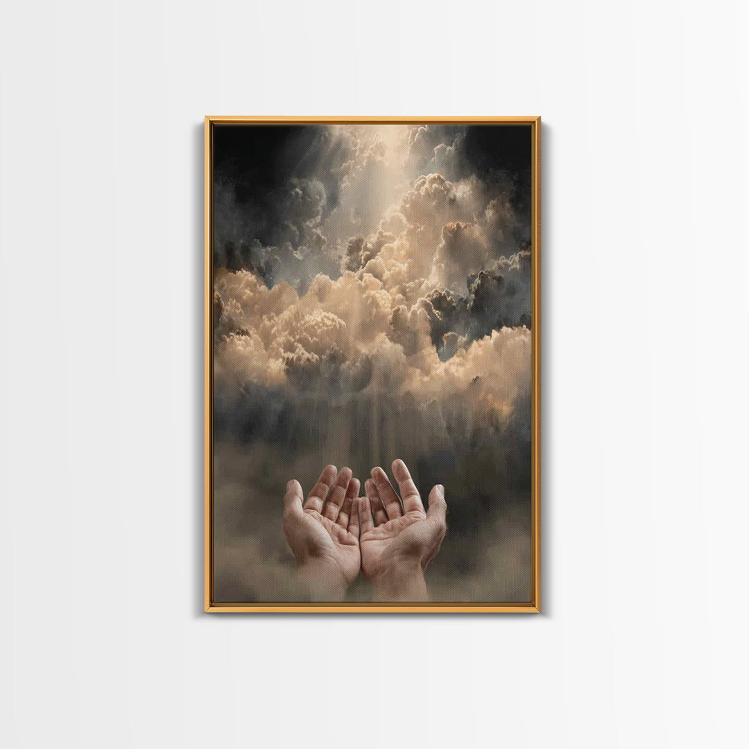 Glory Unveiled | Framed Canvas Print | Christian Wall Art | Christian Art Canvas | Moody Christian Art | Christian Gift Ideas | Modern Chri