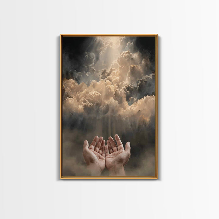 Glory Unveiled | Framed Canvas Print | Christian Wall Art | Christian Art Canvas | Moody Christian Art | Christian Gift Ideas | Modern Chri