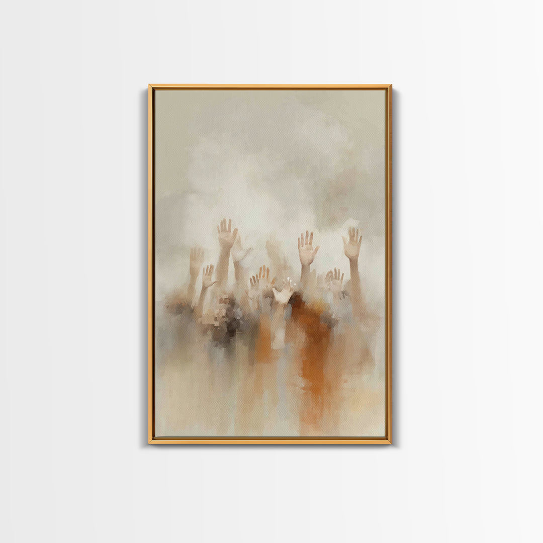 Clouds Of Praise – Framed Canvas Print – Christian Wall Art – Christian Art Canvas – Christian Gift – Modern Christian Art – Large Christia