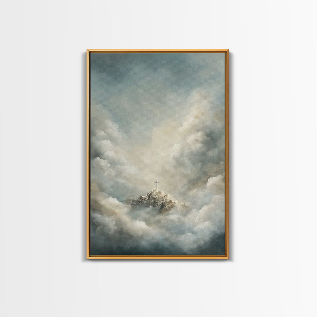 Sacred Silence – Framed Canvas Print – Christian Wall Art – Minimalist Christian Art – Subtle Christian Art – Christian Art Prints – Christ