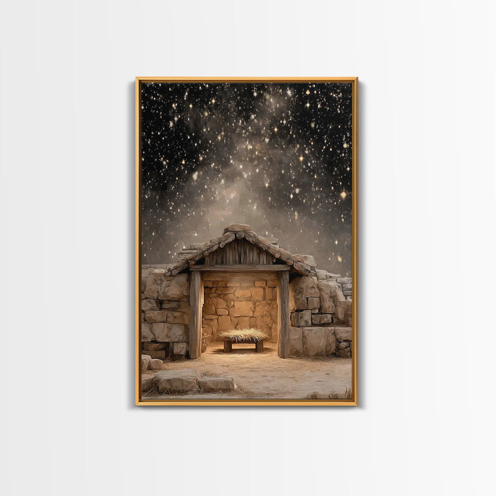 Infant Hope Radiance – Framed Canvas Print – Christian Art Canvas – Christian Wall Art – Jesus Art – Christian Decor – Christmas Art