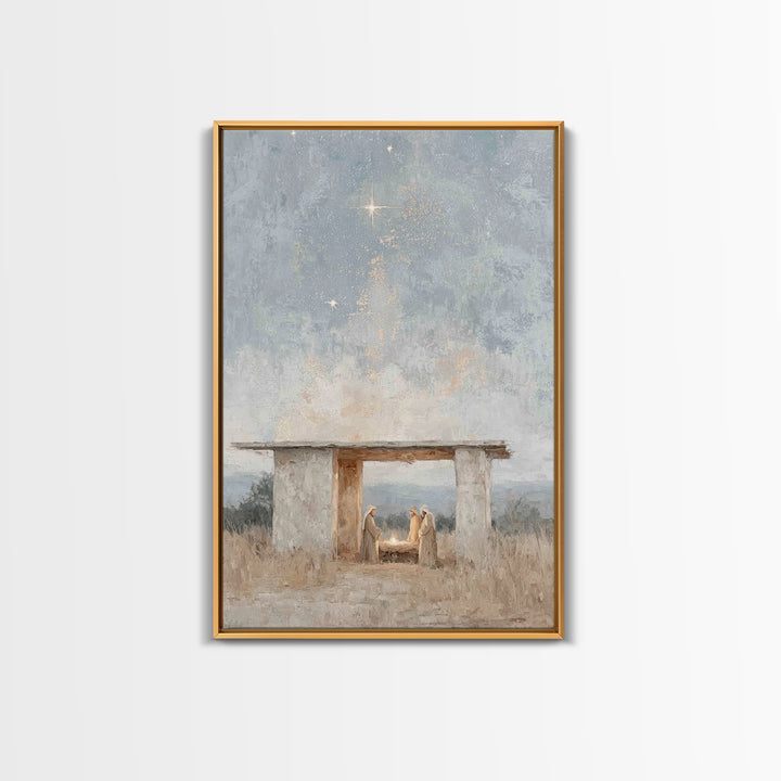 Shelter of Peace – Framed Canvas Print – Christian Decor – Jesus Art – Christian Art Canvas – Christmas Art – Christian Wall Art