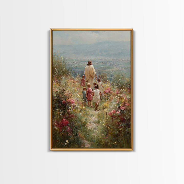Morning In Faith – Framed Canvas Print – Jesus Painting – Christian Art Canvas – Christian Wall Art – Christian Decor – Christian Art