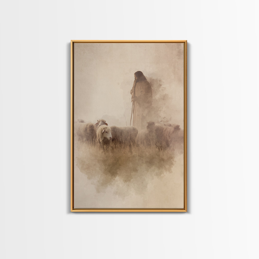 Dust Of Mercy, Framed Canvas Print, Christian Wall Art, Christian Art Print, Jesus Painting Canvas, Subtle Christian Art, Christian Christm