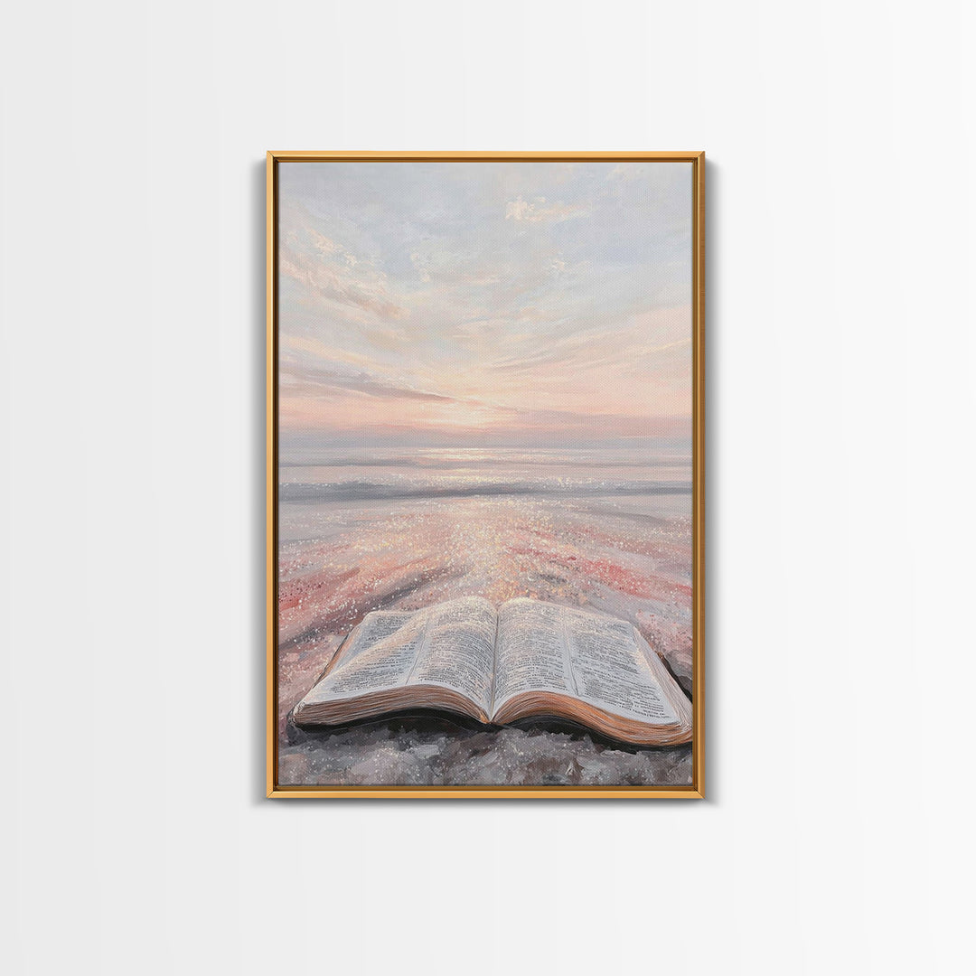 Sunrise Scripture – Framed Canvas Print – Christian Wall Art – Christian Art Canvas – Christian Art Print – Modern Christian Art – Christia