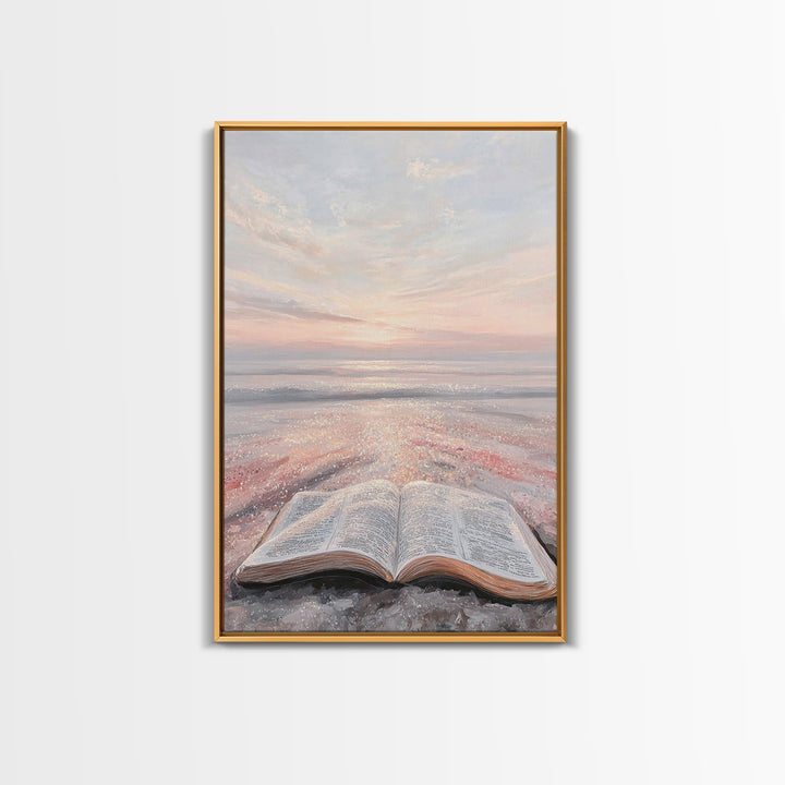 Sunrise Scripture – Framed Canvas Print – Christian Wall Art – Christian Art Canvas – Christian Art Print – Modern Christian Art – Christia