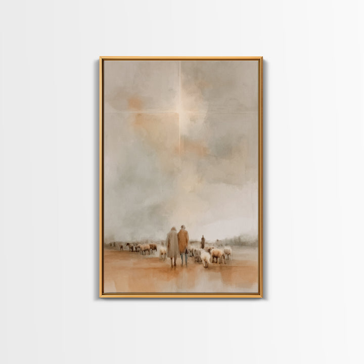 Star Of Hope | Framed Canvas Print | Christian Art Canvas | Christmas Wall Art | Modern Christian Art | Christian Christmas Art